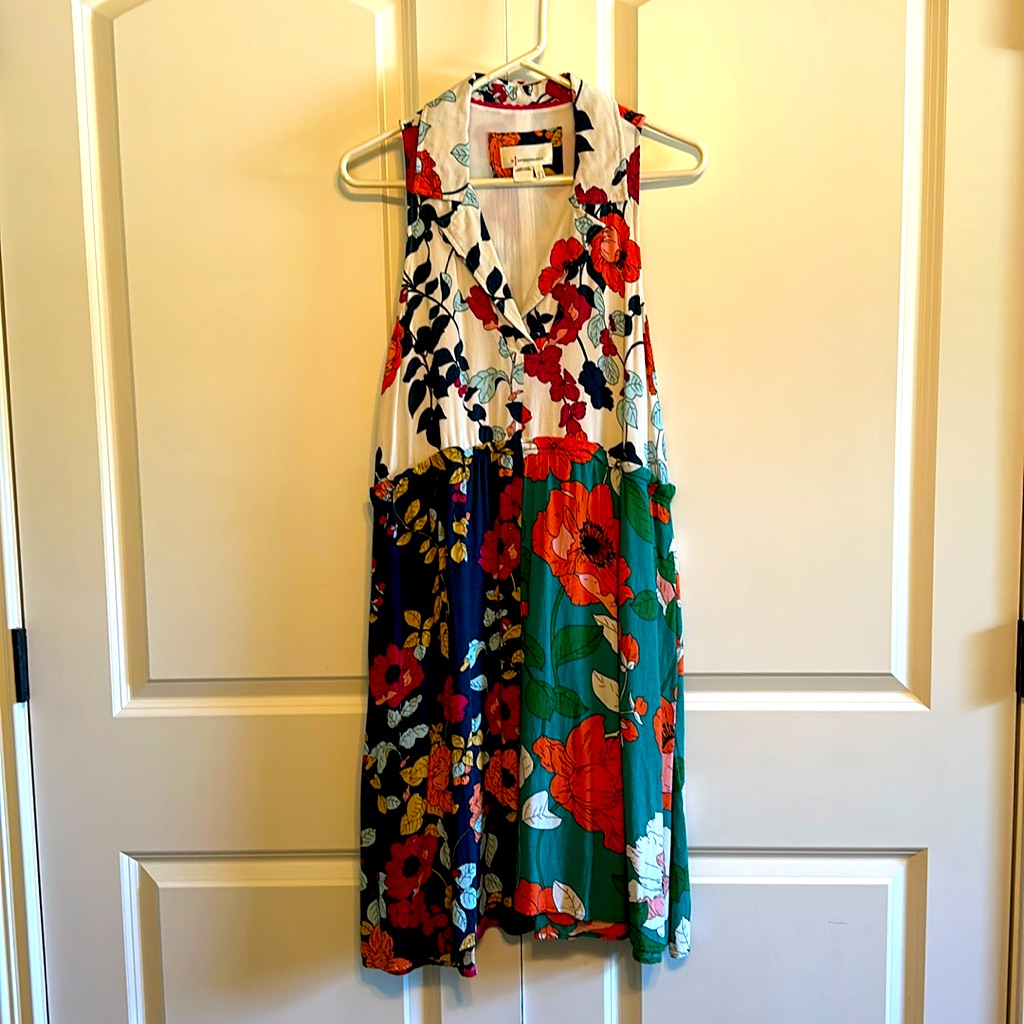 Anthropologie Floral Mini Dress -- Size 8
